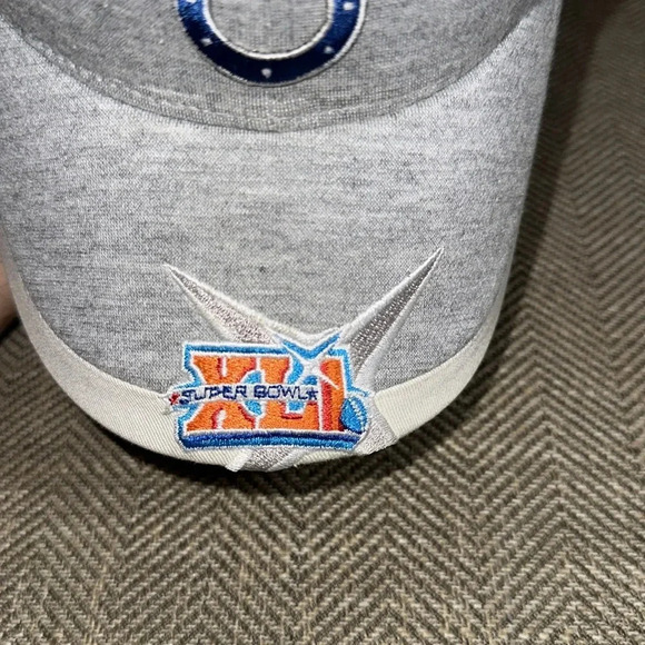 VTG 06 Indianapolis Colts Hat Cap Strap Back Gray Super Bowl XLI NFL Reebok Mens - Picture 4 of 8